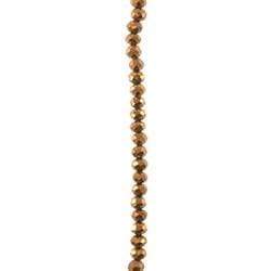 AussieSuperStore Jewellery Making Supplies Crystal Glass Facet Copper AB Strung Beads Crystal Glass Facet Copper AB Strung Beads | Jewellery Making Beads 9331468057871 VCBBS12